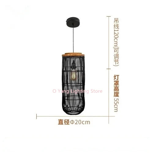 Handmade Woven Rattan LED Pendant