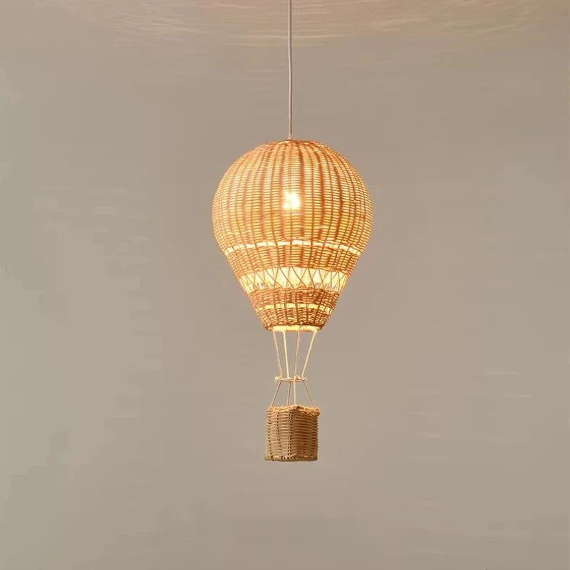 Hot Air Balloon Rattan Pendant Light
