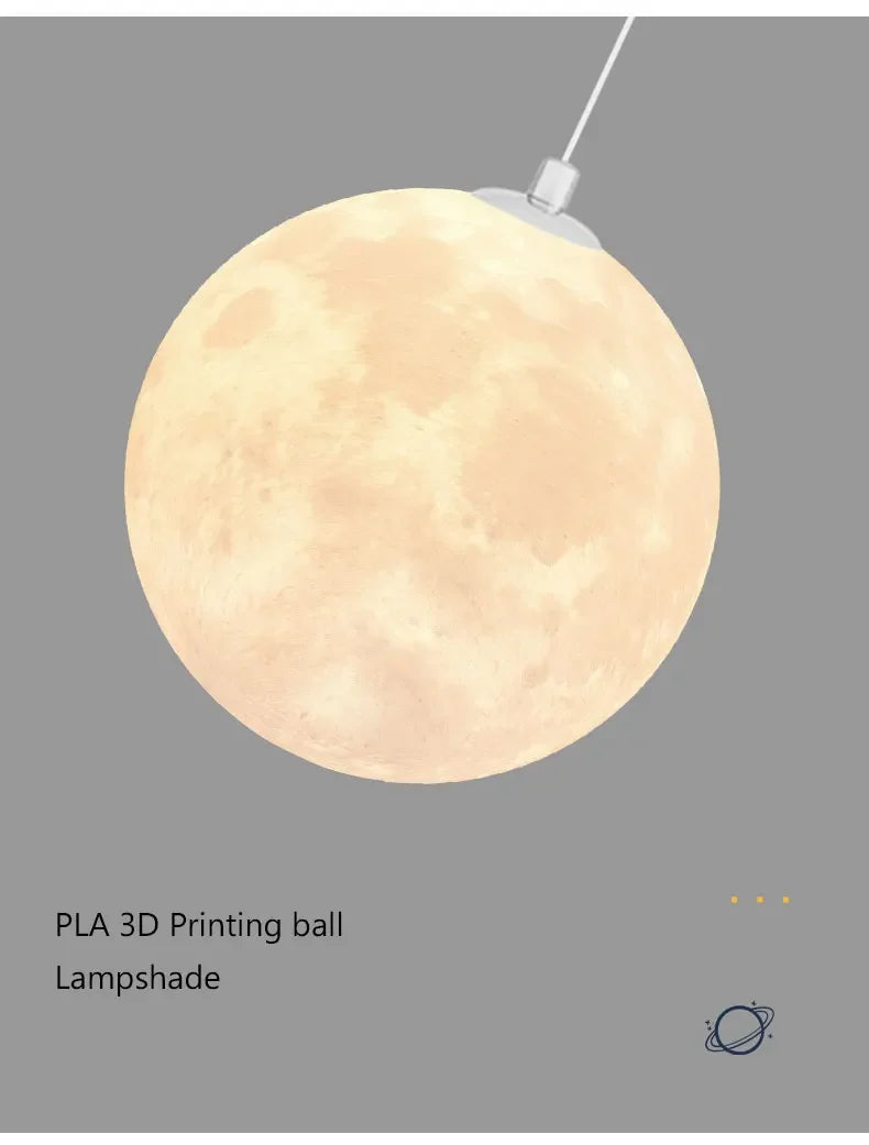 Modern LED Moon Pendant Chandelier