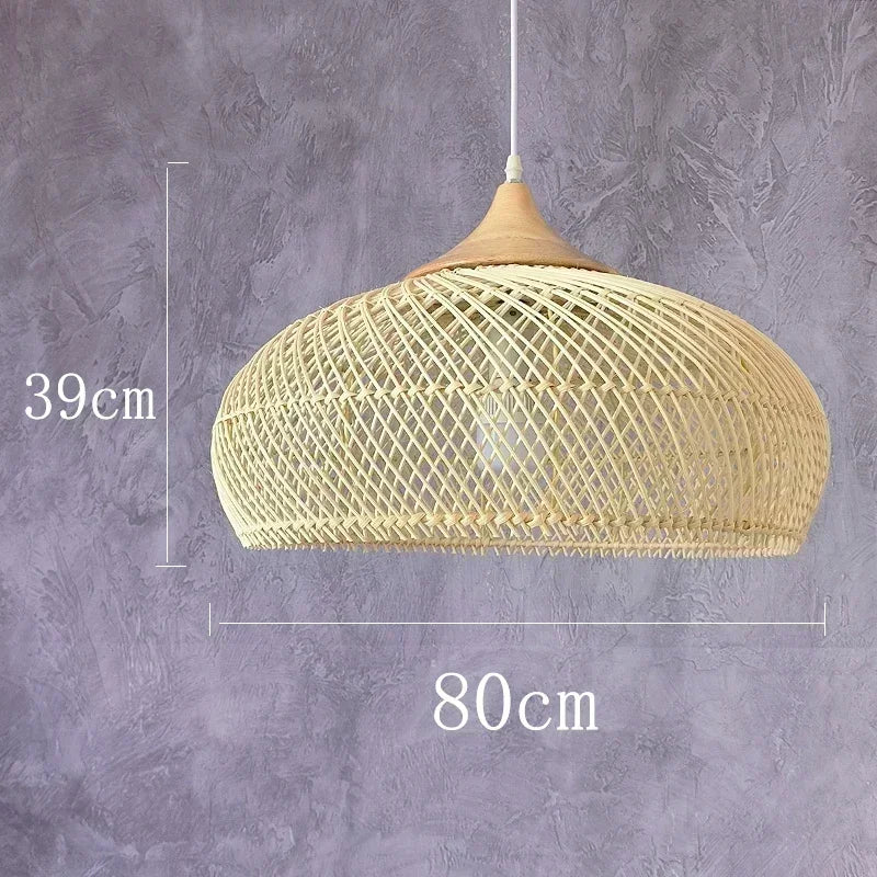 Vintage Handmade Rattan Pendant Lamp
