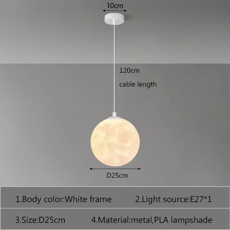Modern LED Moon Pendant Chandelier