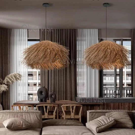 Boho Rattan Pendant Light (E27)