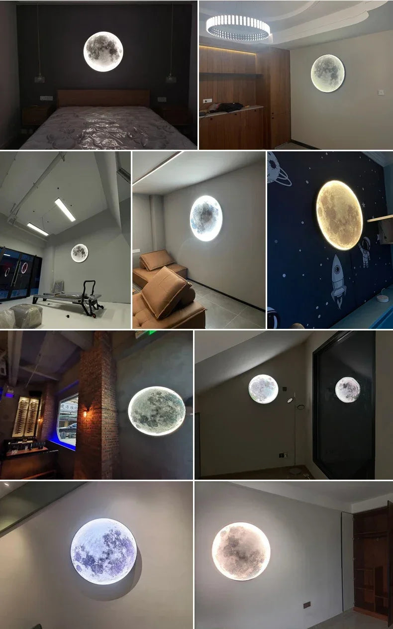 Modern LED Moon Wall Lamp