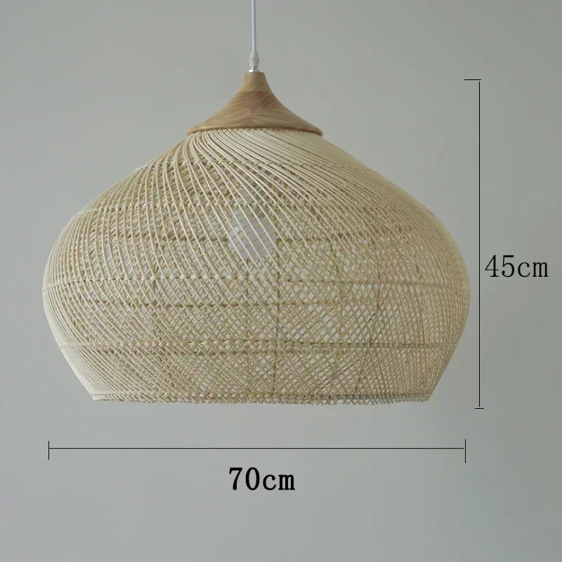 Vintage Handmade Rattan Pendant Lamp