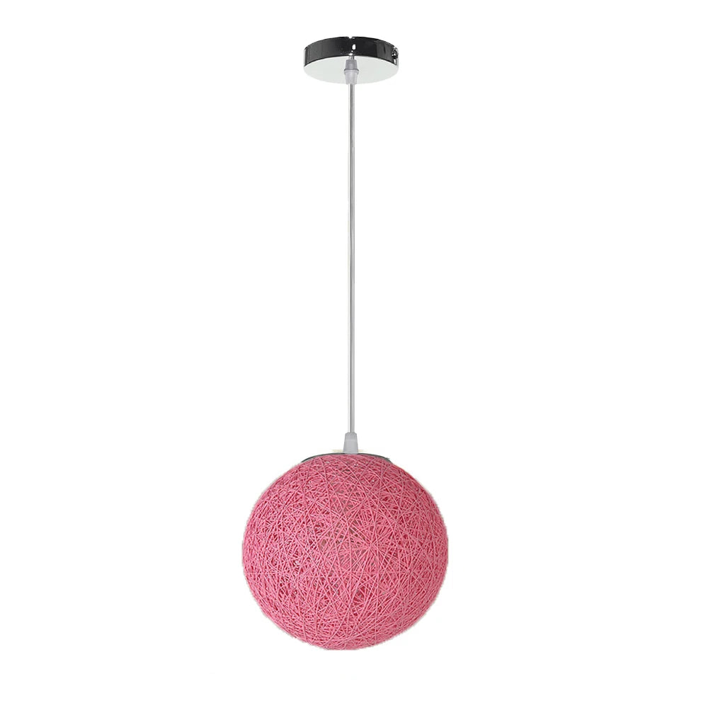 Nordic Hand-Woven Rattan Pendant
