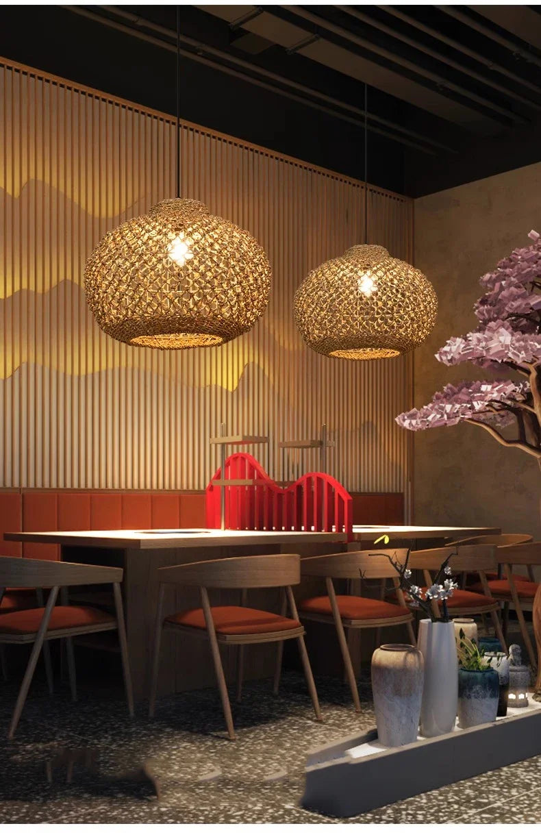 Japanese Countryside Vine Rattan Lamp