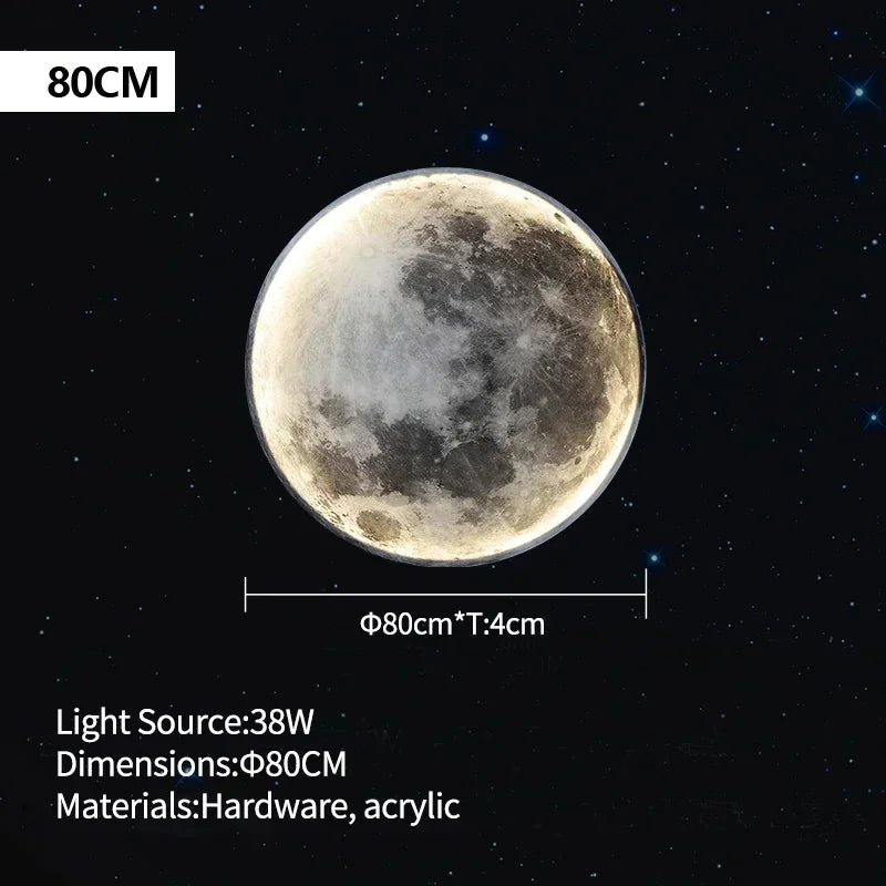 Modern LED Moon Wall Lamp
