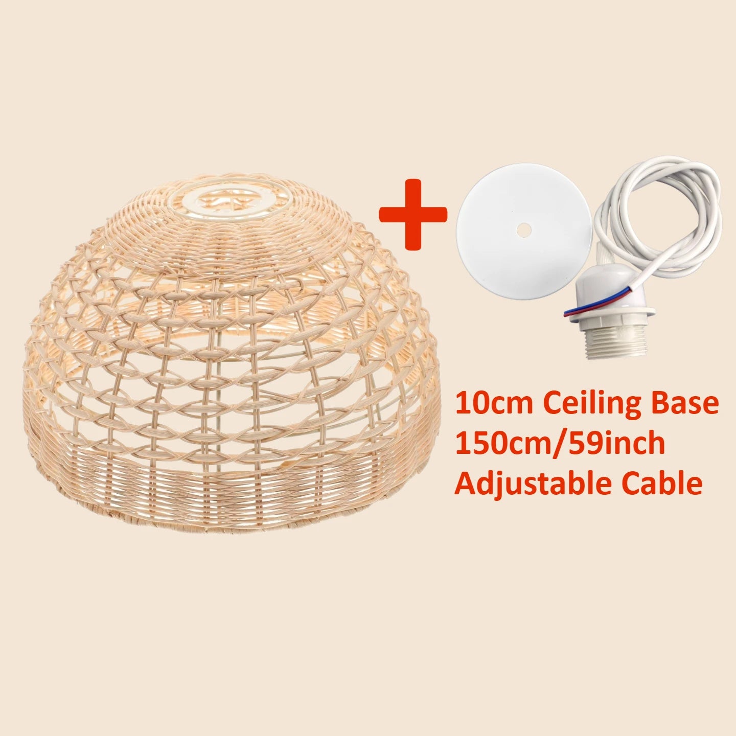 Woven Rattan Cage Pendant Lampshade