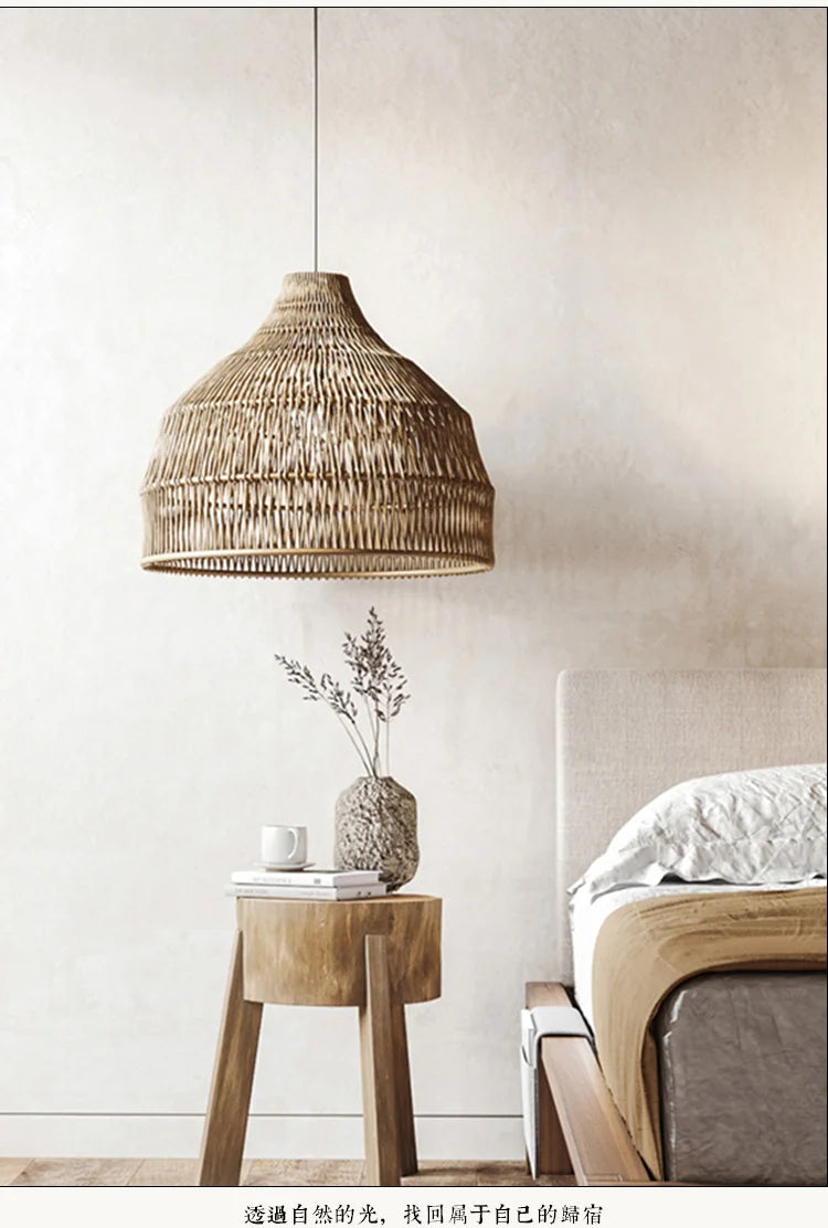 Southeast Asian Rattan Lantern Pendant
