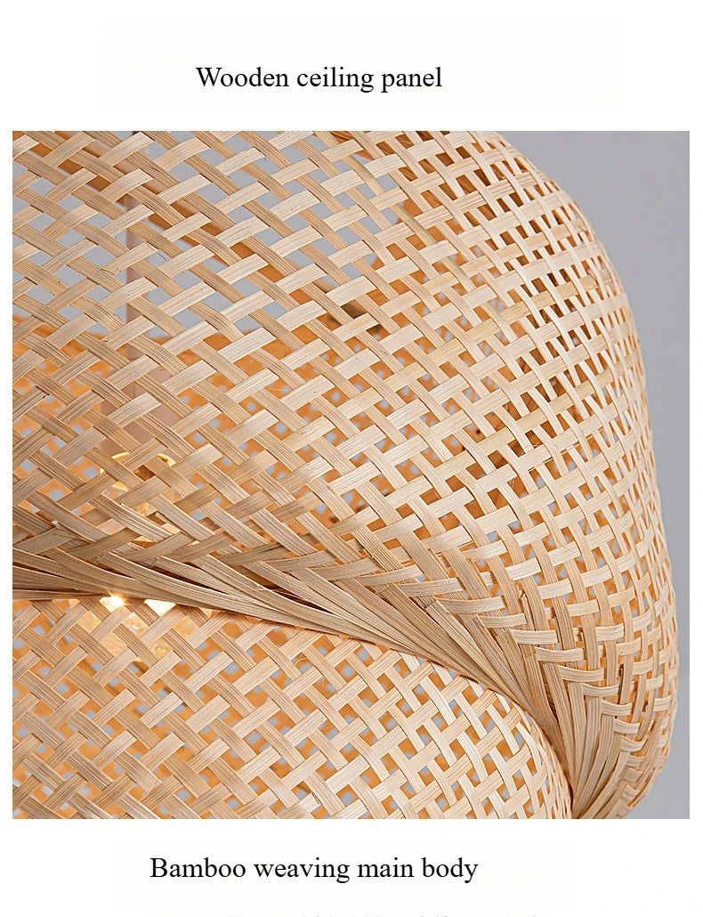 Hand-Woven Bamboo Lantern Pendant