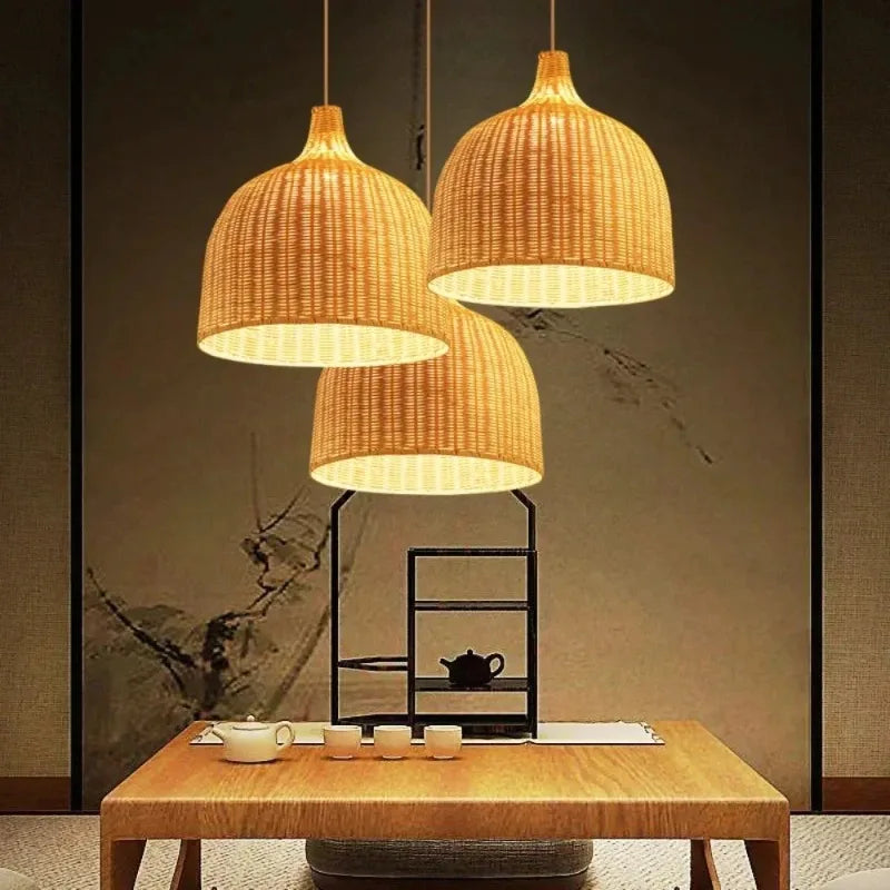 Southeast Asian Rattan Pendant Lamp