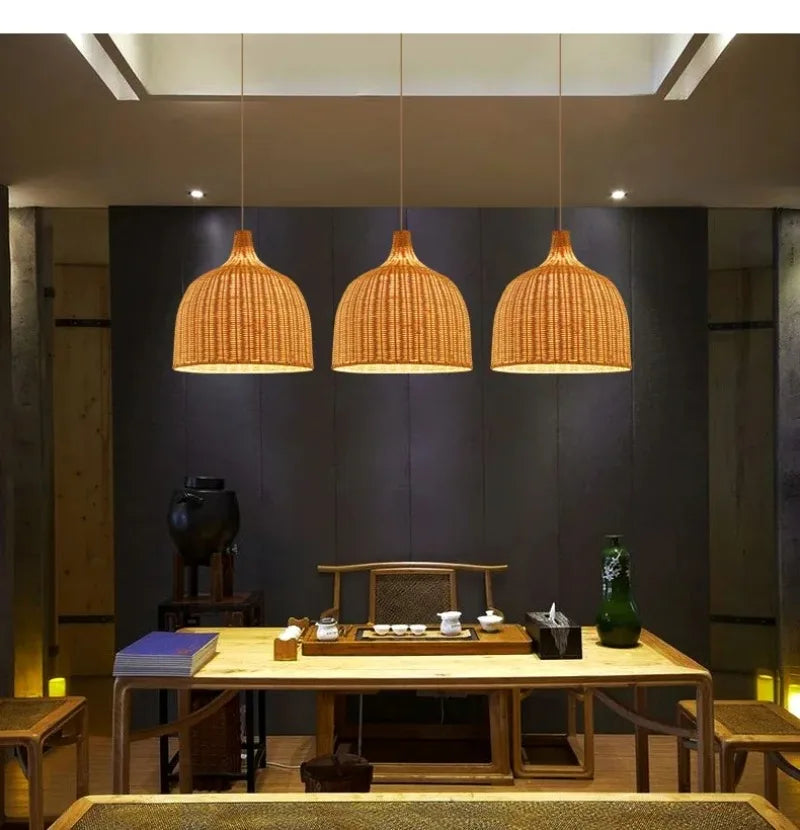 Southeast Asian Rattan Pendant Lamp