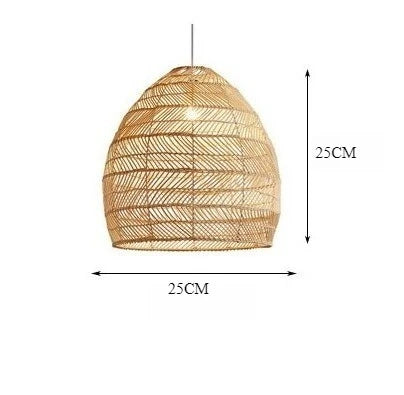 Woven Cane Rattan Pendant Light