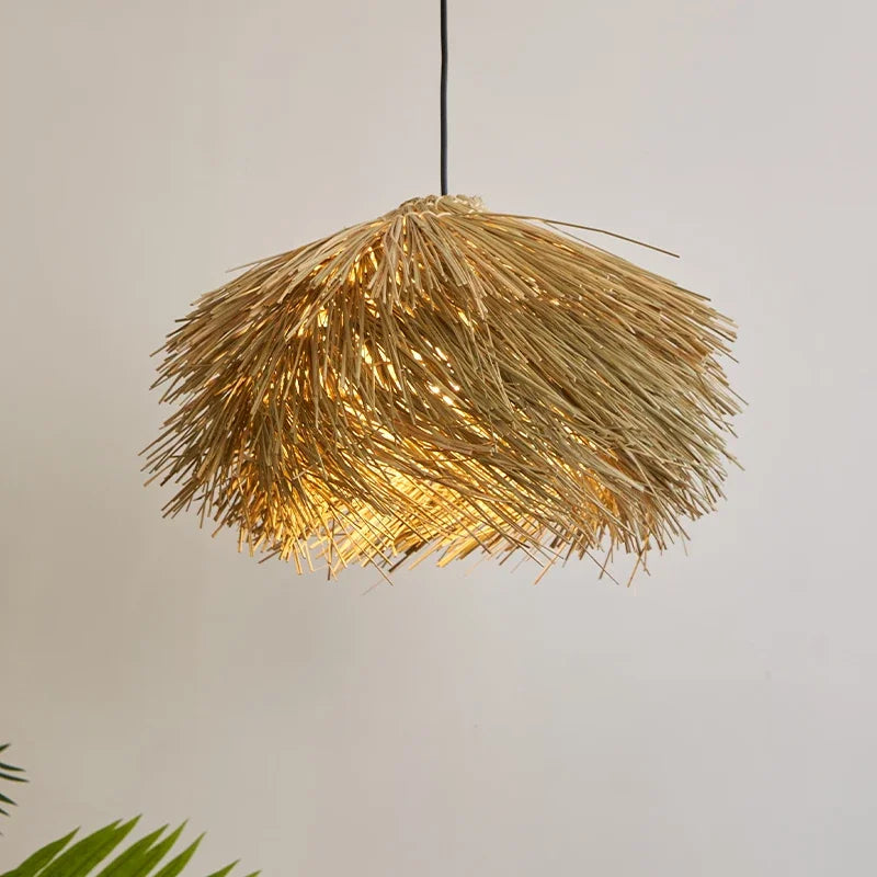 Hand-Woven Rattan Wabi-Sabi Chandelier