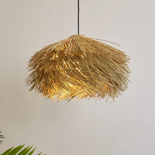 Hand-Woven Rattan Wabi-Sabi Chandelier