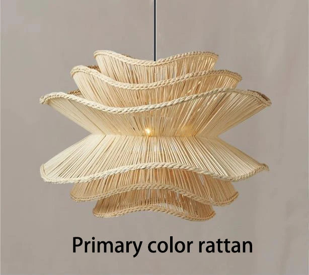 Nordic Multi-Tier Rattan Chandelier