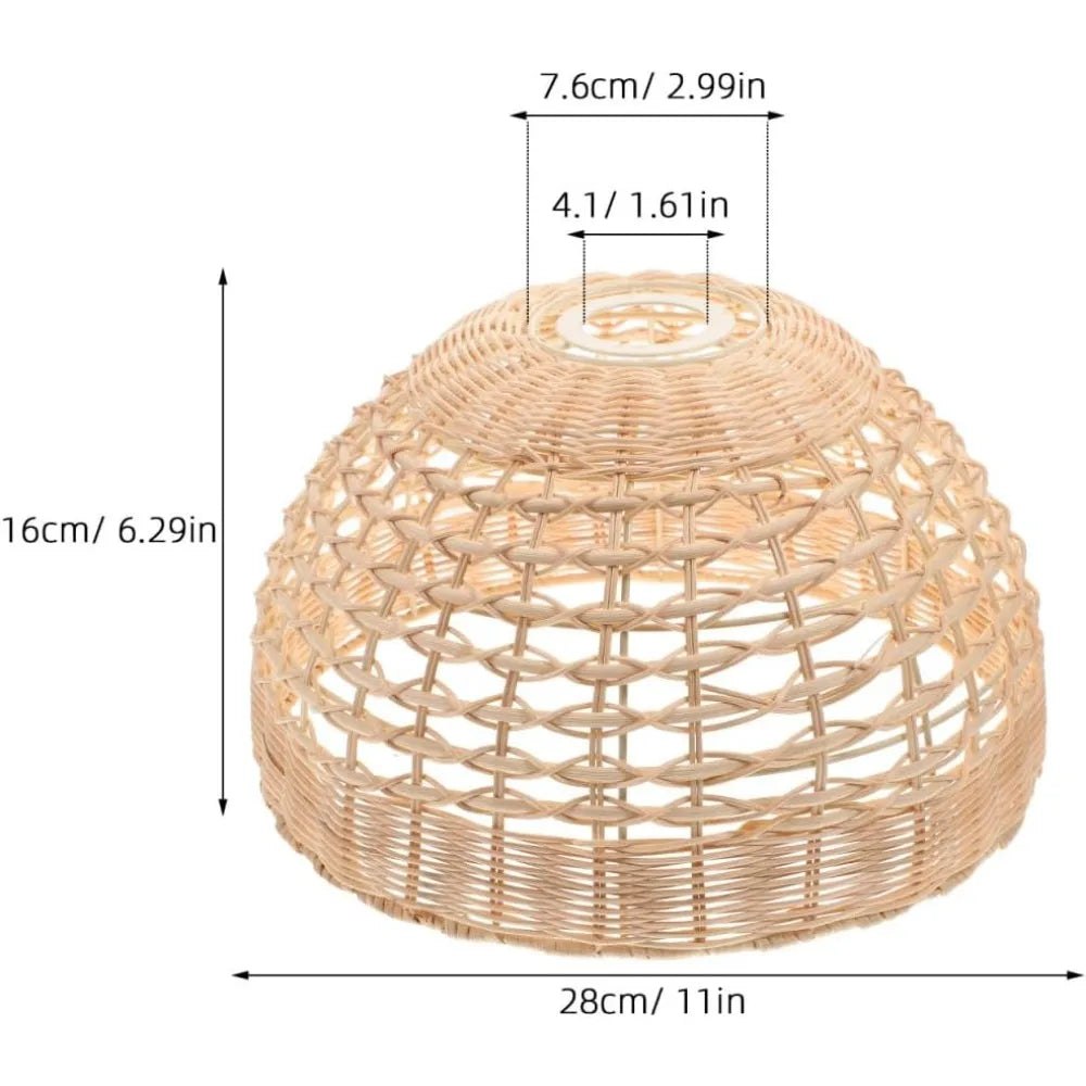 Woven Rattan Cage Pendant Lampshade
