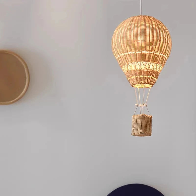 Hot Air Balloon Rattan Pendant Light
