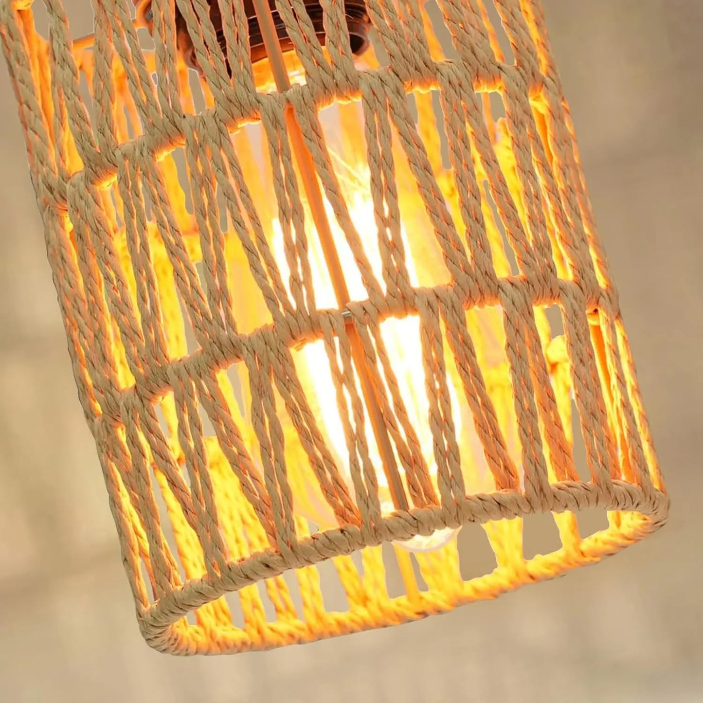 Retro Vine 3-Light Rattan Chandelier