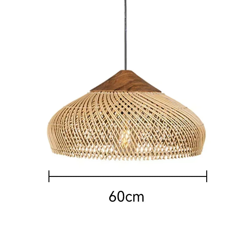 Vintage Handmade Rattan Pendant Lamp